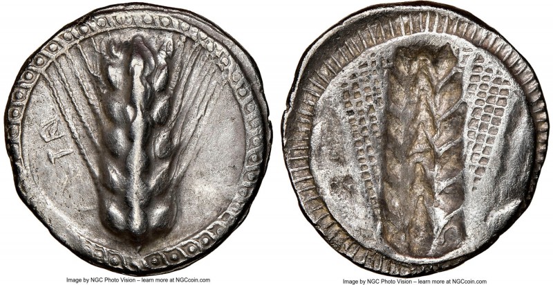 LUCANIA. Metapontum. Ca. 510-470 BC. AR stater (24mm, 12h). NGC Choice VF, brush...
