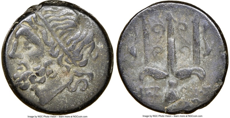 SICILY. Syracuse. Hieron II (ca. 275-215 BC). AE (20mm, 7h). NGC Choice VF. Head...