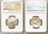 MACEDONIAN KINGDOM. Alexander III the Great (336-323 BC). AR tetradrachm (25mm, 17.08 gm, 1h). NGC Choice VF 4/5 - 3/5. Posthumous issue of Tyre, date...