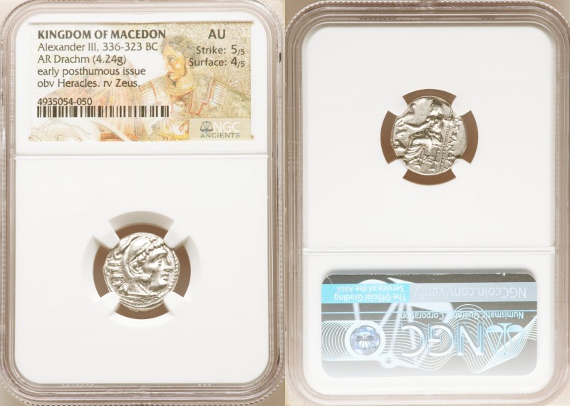 MACEDONIAN KINGDOM. Alexander III the Great (336-323 BC). AR drachm (15mm, 4.24 ...