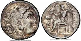 MACEDONIAN KINGDOM. Alexander III the Great (336-323 BC). AR drachm (18mm, 4.02 gm, 10h). NGC XF 5/5 - 2/5, scuffs. Posthumous issue of Lampsacus, ca....