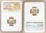 MACEDONIAN KINGDOM. Alexander III the Great (336-323 BC). AR drachm (16mm, 4.31 gm, 9h). NGC Choice VF 5/5 - 4/5. Early posthumous issue of Colophon, ...