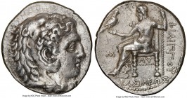 MACEDONIAN KINGDOM. Philip III Arrhidaeus (323-317 BC). AR tetradrachm (25mm, 17.09 gm, 1h). NGC XF 5/5 - 3/5, brushed. Lifetime issue of Babylon, ca....