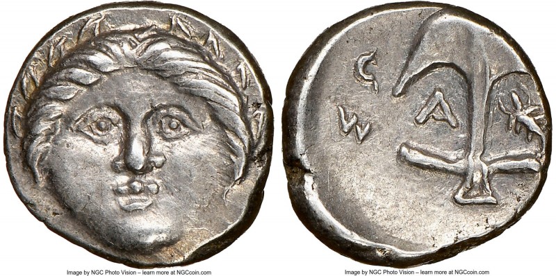 THRACE. Apollonia Pontica. Ca. mid-late 4th century BC. AR diobol (10mm, 1.31 gm...