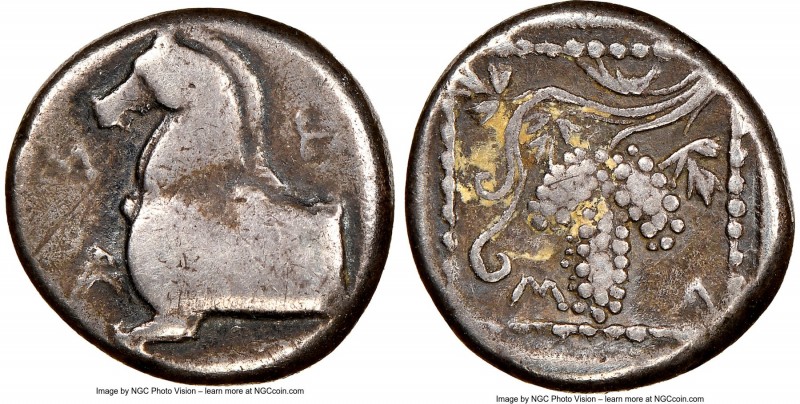 THRACE. Maroneia. Ca. 400-350 BC. AR triobol or drachm (12mm, 2.58 gm, 9h). NGC ...