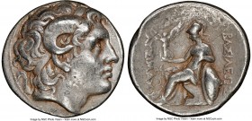 THRACIAN KINGDOM. Lysimachus (305-281 BC). AR tetradrachm (28mm, 16.94 gm, 1h). NGC VF 5/5 - 3/5, Fine Style. Lampsacus, 297/6-282/1 BC. Diademed head...