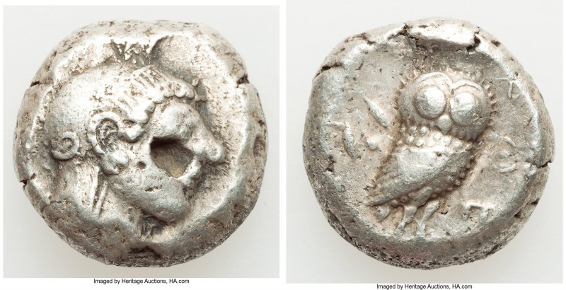 ATTICA. Athens. Ca. 510/500-480 BC. AR tetradrachm (22mm, 17.65 gm, 1h). Fine, f...