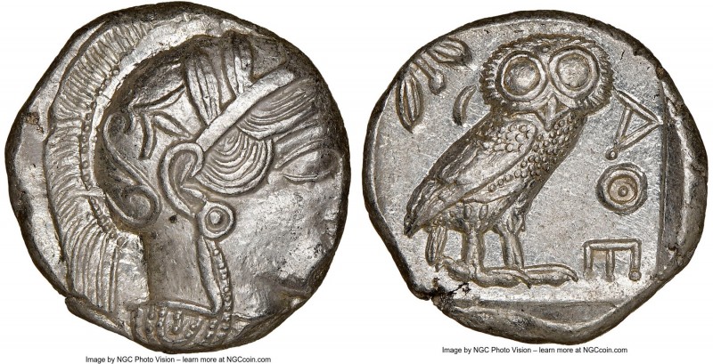 ATTICA. Athens. Ca. 440-404 BC. AR tetradrachm (23mm, 17.18 gm, 9h). NGC MS 2/5 ...
