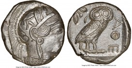 ATTICA. Athens. Ca. 440-404 BC. AR tetradrachm (23mm, 17.18 gm, 9h). NGC MS 2/5 - 5/5. Mid-mass coinage issue. Head of Athena right, wearing crested A...