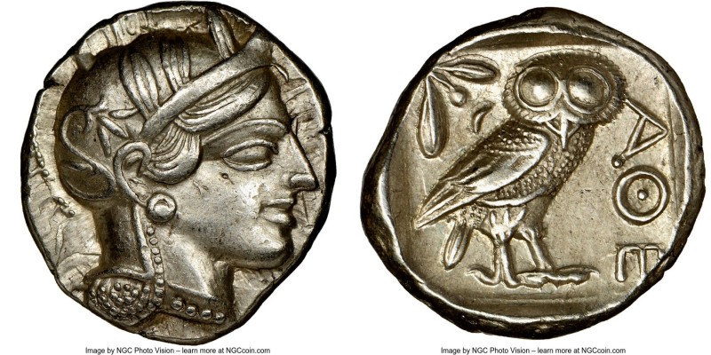 ATTICA. Athens. Ca. 440-404 BC. AR tetradrachm (23mm, 17.18 gm, 9h). NGC AU 5/5 ...