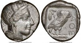 ATTICA. Athens. Ca. 440-404 BC. AR tetradrachm (23mm, 17.16 gm, 12h). NGC Choice VF 5/5 - 3/5. Mid-mass coinage issue. Head of Athena right, wearing c...