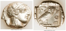 ATTICA. Athens. Ca. 440-404 BC. AR tetradrachm (26mm, 17.12 gm, 5h). VF. Mid-mass coinage issue. Head of Athena right, wearing crested Attic helmet or...