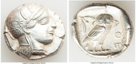 ATTICA. Athens. Ca. 440-404 BC. AR tetradrachm (26mm, 17.18 gm, 11h). XF. Mid-mass coinage issue. Head of Athena right, wearing crested Attic helmet o...