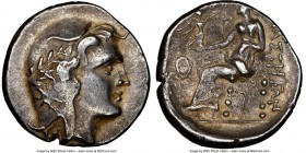 PAPHLAGONIA. Amastris. Queen Amastris (ca. 285-250 BC). AR stater or didrachm (22mm, 9.42 gm, 9h). NGC XF 3/5 - 3/5. Persic standard. Head of Mên, Ama...