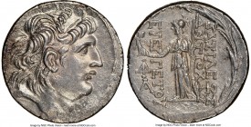 SELEUCID KINGDOM. Antiochus VII Euergetes (Sidetes) (138-129 BC). AR tetradrachm (23mm, 16.75 gm, 11h). NGC AU 5/5 - 2/5. Antioch on the Orontes. Diad...