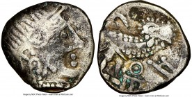ARABIA FELIX. Sabaeans(?). Imitating Athens. Ca. 3rd-2nd centuries BC. AR quarter-unit (9mm, 1.12 gm, 9h). NGC Choice VF 4/5 - 3/5. Head of Athena rig...