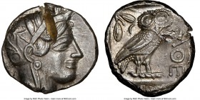 NEAR EAST or EGYPT. Ca. 4th-3rd centuries BC. AR tetradrachm (25mm, 17.20 gm, 10h). NGC Choice AU 5/5 - 1/5, test cut. Head of Athena right, wearing c...
