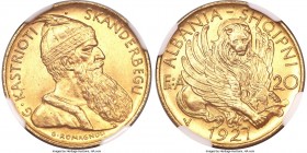 Zog I gold "Prince Skanderberg" 20 Franga Ari 1927-V MS65 NGC, Vienna mint, KM12. Mintage: 5,053. 

HID09801242017

© 2020 Heritage Auctions | All...