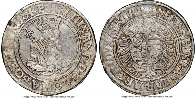 Ferdinand I Taler ND (1521-1564) AU Details (Obverse Cleaned) NGC, Prague mint, ...