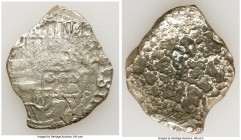 Philip III "Atocha" Shipwreck Cob 8 Reales ND (1598-1621) Fine, Potosi mint, assayer not visible, Treasure Salvors grade 4., KM9. Saltwater damage, co...