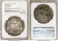 Philip IV Cob 8 Reales 1660 P-E VF Details (Cleaned) NGC, Potosi mint, cf. KM-R21 (listed only under Royal coinage, though this is not a Royal issue)....