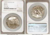 Philip V Cob 8 Reales 1737 P-E AU55 NGC, Potosi mint, KM31a. 25.61gm. 

HID09801242017

© 2020 Heritage Auctions | All Rights Reserved