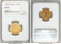 João V gold 2000 Reis 1749-(L) AU58 NGC, Lisbon mint, KM163. One year type with recessed sangria toning. 

HID09801242017

© 2020 Heritage Auction...
