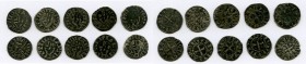 10-Piece Lot of Uncertified Assorted Deniers ND (12th-13th Century) VF, Includes (9) Besançon and (1) Louis IX.. Average size 19mm. Average weight 0.9...