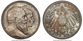 Baden. Friedrich I "Golden Wedding Anniversary" 5 Mark 1906 MS65 PCGS, Karlsruhe mint, KM277, J-35. 

HID09801242017

© 2020 Heritage Auctions | A...