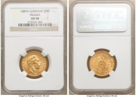 Prussia. Wilhelm II gold 20 Mark 1889-A AU58 NGC, Berlin mint, KM516. AGW 0.2305 oz. 

HID09801242017

© 2020 Heritage Auctions | All Rights Reser...