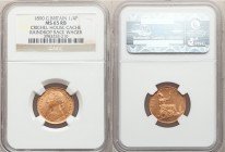 Victoria 4-Piece Lot of Certified Farthings 1890 MS65 Red and Brown NGC, KM753, S-3958. Sold as is, no returns. Ex. Crichel House Cache Raindrop Race ...
