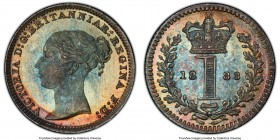 Victoria Prooflike Maundy Penny 1883 PL67+ PCGS, KM727, S-3920. Turquoise center with peripheral yellow-red toning. 

HID09801242017

© 2020 Herit...