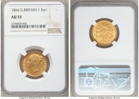 Victoria gold Sovereign 1866 AU55 NGC, KM736.2, S-3853. Die # 43. AGW 0.2355 oz. 

HID09801242017

© 2020 Heritage Auctions | All Rights Reserved
