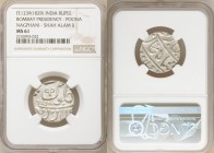 British India. Bombay Presidency 3-Piece Lot of Certified Rupees FE 1239 (1829) MS61 NGC, Poona mint, KM325 (under Maratha Confederacy). Nagphani mint...