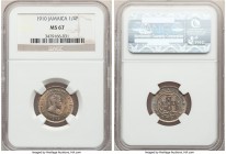 British Colony. Edward VII Pair of Certified Farthings 1910 MS67 NGC, KM21. Last year and rarest date for type. Sold as is, no returns. 

HID0980124...