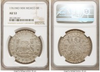 Charles III 8 Reales 1761 Mo-MM AU53 NGC, Mexico City mint, KM105. Tip of cross between I and S in legend. 

HID09801242017

© 2020 Heritage Aucti...