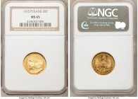 Republic gold 20 Zlotych 1925-(w) MS65 NGC, Warsaw mint, KM-Y33. Satin gem with reflective surfaces. 

HID09801242017

© 2020 Heritage Auctions | ...