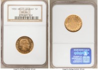 Republic gold 5 Pesos 1930-(a) MS64 NGC, Paris mint, KM27. AGW 0.2501 oz. 

HID09801242017

© 2020 Heritage Auctions | All Rights Reserved