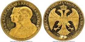 Alexander I gold "Sword & Birds Countermarked" 4 Dukata 1931-(K) UNC Details (Obverse Scratched) NGC, Kovnica mint, KM14.1.

HID09801242017

© 202...