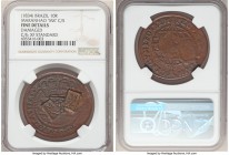 Pair of Certified Assorted Coppers NGC, 1) Brazil: Maranhao Counterstamped 10 Reis ND (1834) - Fine Details (Damaged). C/S XF Standard. MX Counterstam...