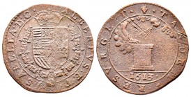 Pays-Bas méridionaux , Jeton Antwerpen (Anvers) , CU 5,45 gr. 27,6 mm 1613 Ref : Dugn.3697, TTB