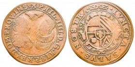 Pays-Bas méridionaux
Jeton Tournai, Etats de Lille - Mariage de Philippe IV et de Marie-Anne d'Autriche, CU 5,40 gr. 30,7 mm 1649 
Ref : Dugn.4029, TT...