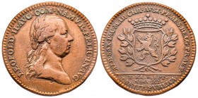 Pays-Bas méridionaux, Leopold II 1790-1792, Jeton Conté de Flandres, Namur CU 13 gr. 33,1 mm 1791 no 
Ref : Montenuovo.2234, TTB