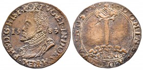 Pays-Bas méridionaux, Jeton Tournai, Philippe II, 1583, CU 4,74 gr. 28,3 mm 
Ref : Dugn.2952, TTB