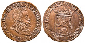 Pays-Bas méridionaux, Jeton Antwerpen (Anvers), Philippe II, 1585, CU 4.76 gr. 29,6 mm 
Ref : Dugn.3061, TTB