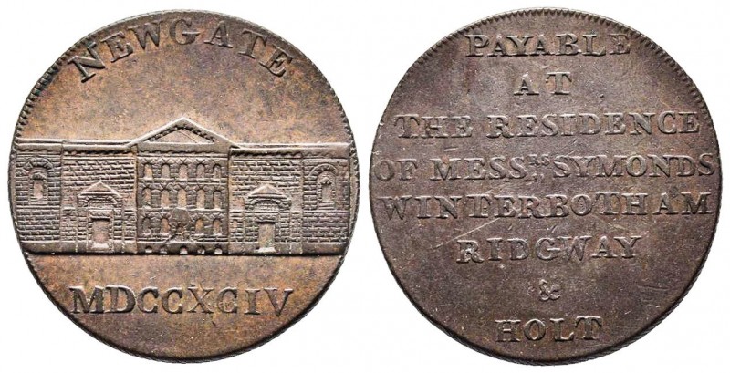 Token de 1/2 penny , 1794, CU 10,61 gr 28,9 mm 
Avers : NEGATE MDCCXCIV 
Revers ...
