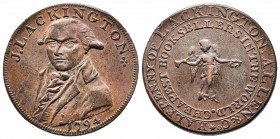 Token de 1/2 penny , 1794, CU 11 gr 28,4 mm 
Avers : J. LACKINGTON 
Revers : LACKINGTON ALLEY & CO CHEAPEST BOOKSELLERS IN THE WORLD 
Ref : D&H-352a
T...