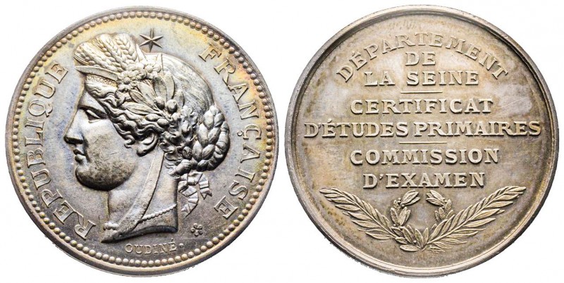 Médaille, AG 16,87 gr 33,6 mm 
Avers: REPUBLIQUE FRANÇAISE 
Revers: DÉPARTEMENT ...