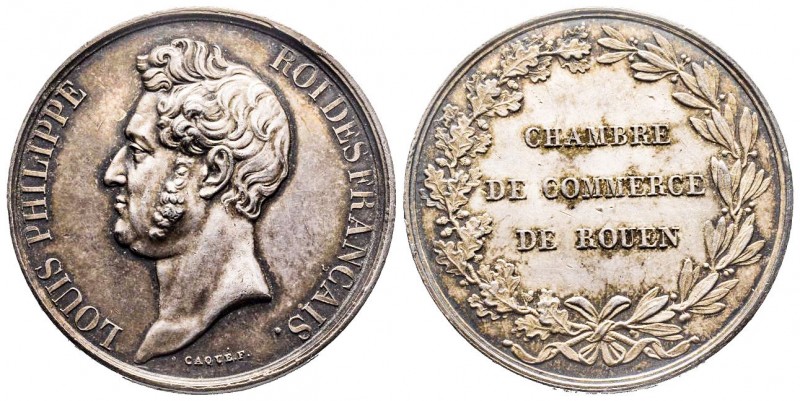 Jeton , Chambre de Commerce de Rouen Louis Philippe Roi des Français , AG 20 gr....