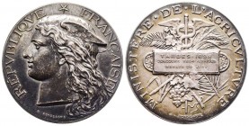 Médaille , République Française Ministère de l'Agriculture, AG 37,43 gr. 42,2 mm SUP